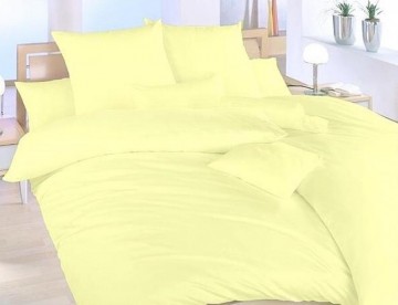 Povlečení krep UNI 140x200, 70x90cm Žluté, Výběr zapínání: - nitěný knoflík Povlečení krep UNI 140x200, 70x90cm Žluté, Výběr zapínání: - nitěný knoflík