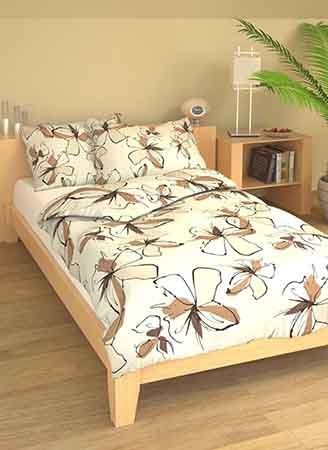 Prodloužené povlečení krep 140x220, 70x90cm Nikol béžová, Výběr zapínání: - zipový uzávěr Prodloužené povlečení krep 140x220, 70x90cm Nikol béžová, Výběr zapínání: - zipový uzávěr